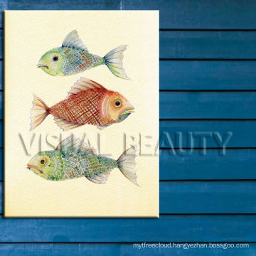 Wholesale Colorful Fish Canvas Art For Decor